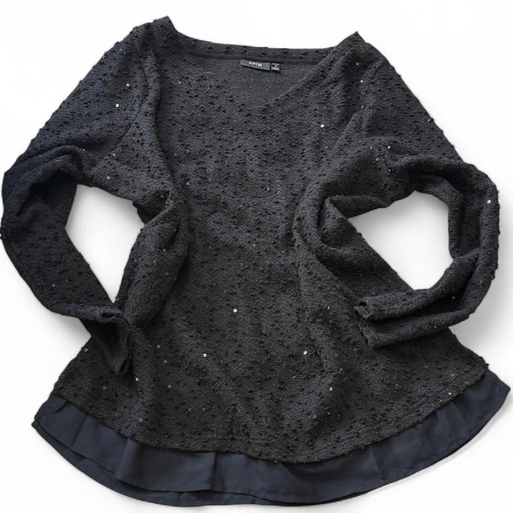 Apt 9 Black Sequin Sweater, Women's Size 1X